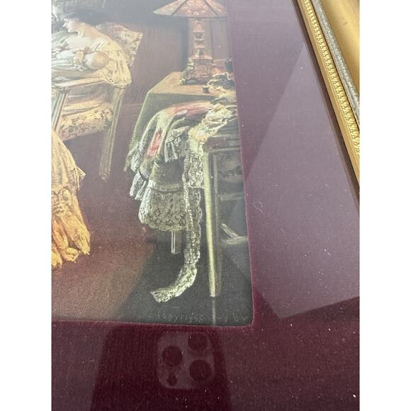 Beautiful Antique Victorian Print Showing Mother & Child on Back, Original Frame - Picture 6 of 9